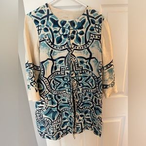 Chicos size 2 linen topper